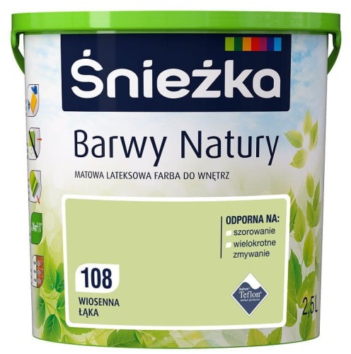 FARBA ŚNIEŻKA LATEKSOWA BARWY NATURY WIOSENNA ŁĄKA 5L
