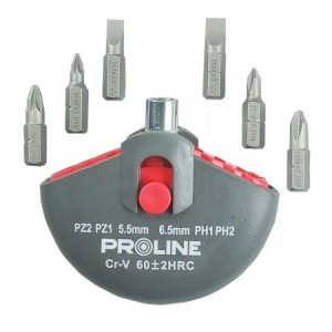 PROLINE ZESTAW 7 SZTUK KOŃCÓWEK 1/4''