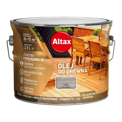 ALTAX OLEJ DO DREWNA SZARY 2,5L