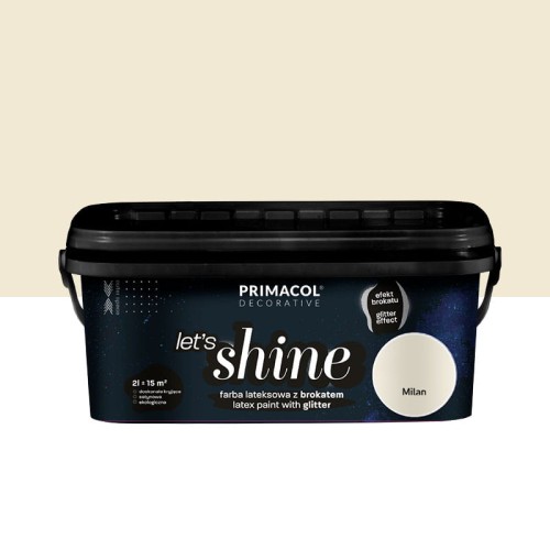 PRIMACOL DECORATIVE Farba Let's shine 2 l Milan - Farba z brokatem