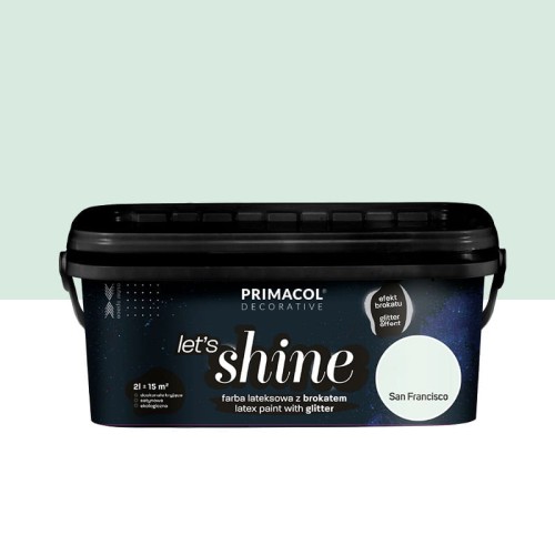 PRIMACOL DECORATIVE Farba Let's shine 2 l San Francisco - Farba z brokatem