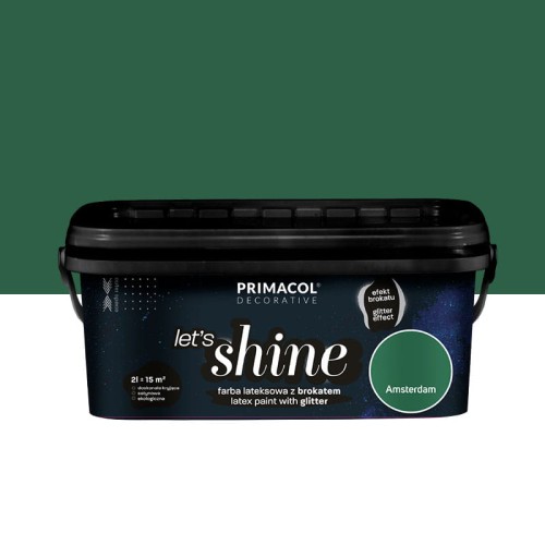 PRIMACOL DECORATIVE Farba Let's shine 2 l Amsterdam - Farba z brokatem