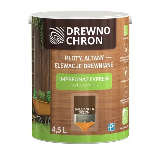 Drewnochron Impregnat Express Ogród palisander średni 4,5L