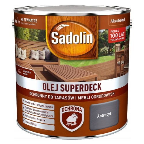 SADOLIN Olej Superdeck antracyt 2,5L