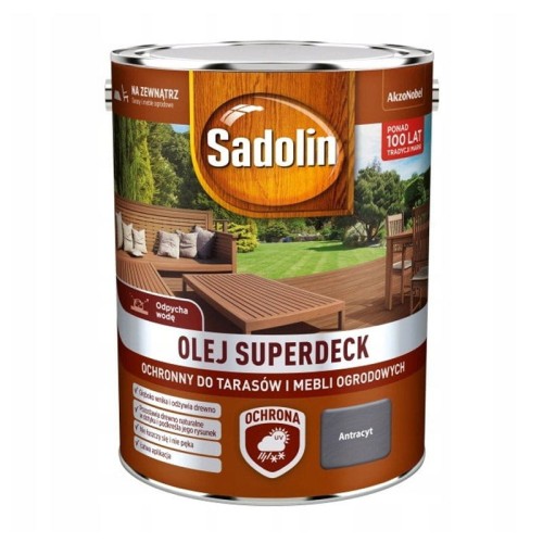 SADOLIN Olej Superdeck do tarasów i mebli antracyt 5L