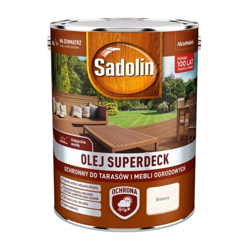 SADOLIN Olej Superdeck do tarasów i mebli bielony 5L