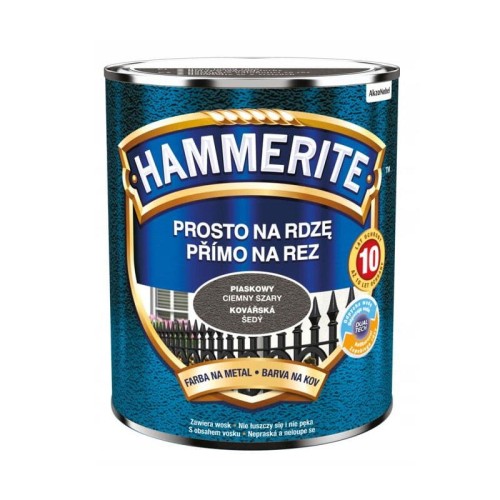 HAMMERITE Farba na rdzę Piaskowy Ciemny Szary 0,7L
