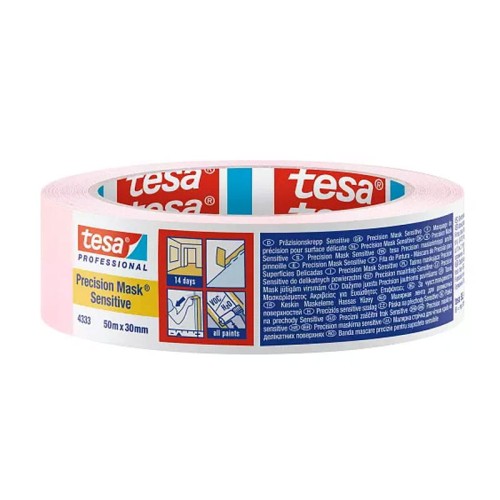 TESA Taśma malarska z papieru krepowanego 50 m x 30 mm różowa
