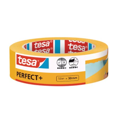 TESA Taśma maskująca PERFECT+ 50 m x 30 mm pomarańczowa