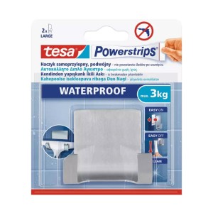 TESA Podwójny hak wodoodporny POWERSTRIPS WATERPROOF 3 kg