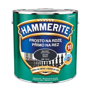HAMMERITE Farba na rdzę Mat Grafitowy 2,5L
