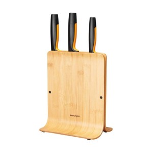 FISKARS Zestaw 3 noży w bambusowym bloku Functional Form