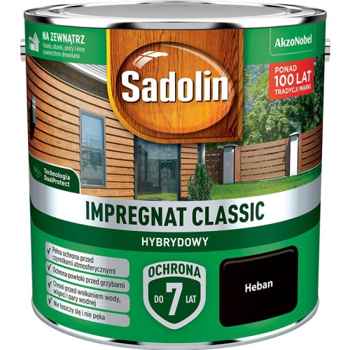 Sadolin Impregnat Classic Hybrydowy Heban 2,5L