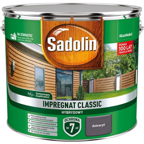 Sadolin Impregnat Classic Hybrydowy Antracyt 9L