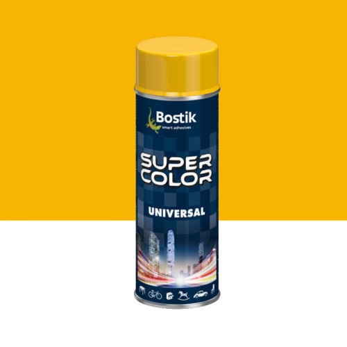 BOSTIK Lakier Super Color Universal 400 ml żółty RAL1023 połysk