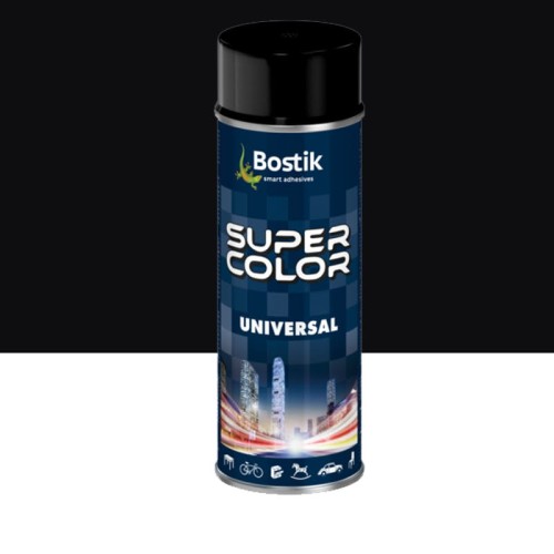 BOSTIK Lakier Super Color Universal 400 ml RAL9005 czarny mat