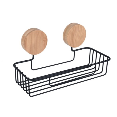 BISK Półka z bambusem czarna UMBRA