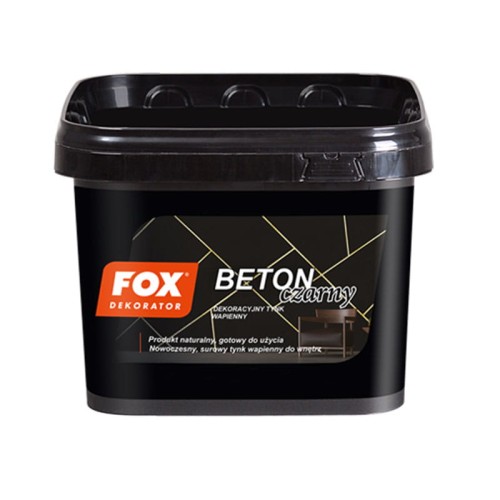 FOX DEKORATOR Tynk dekoracyjny BETON CZARNY 14 kg