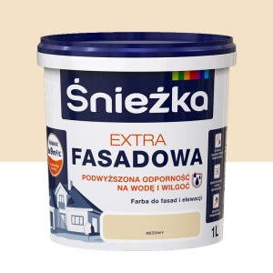 ŚNIEŻKA Farba elewacyjna Extra Fasadowa beżowa 1L
