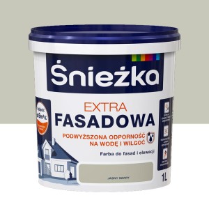 ŚNIEŻKA Farba elewacyjna Extra Fasadowa jasny szary 1L