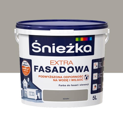 ŚNIEŻKA Farba elewacyjna Extra Fasadowa szara 5L