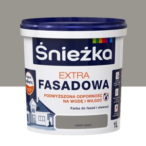ŚNIEŻKA Farba elewacyjna Extra Fasadowa ciemny szary 1L