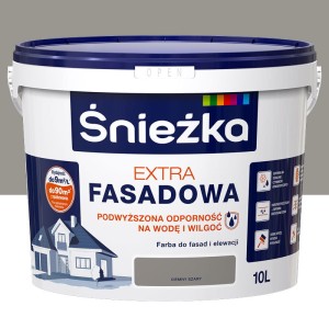 ŚNIEŻKA Farba elewacyjna Extra Fasadowa ciemny szary 10L