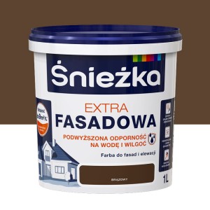 ŚNIEŻKA Farba elewacyjna Extra Fasadowa brązowa 1L