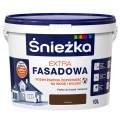 ŚNIEŻKA Farba elewacyjna Extra Fasadowa brązowa 10L