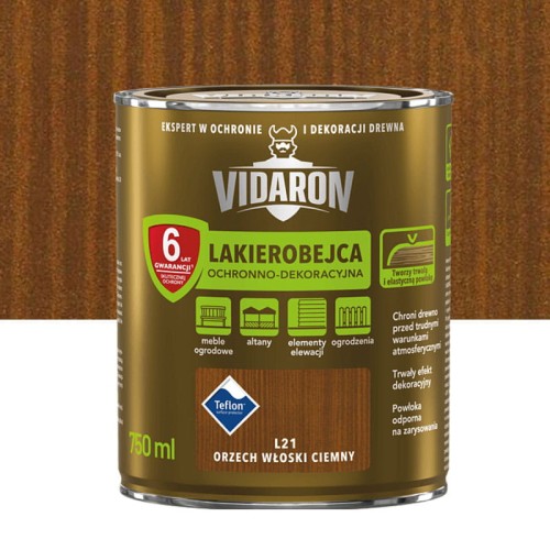VIDARON Lakierobejca Orzech Włoski Ciemny L21 0,75L