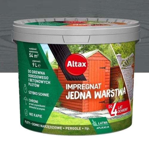 ALTAX Impregnat Jedna Warstwa 9L antracyt