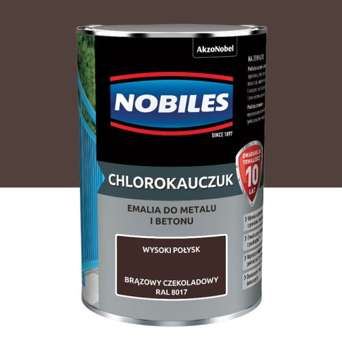 NOBILES Chlorokauczuk 0,9L brązowy czekoladowy RAL 8017 połysk