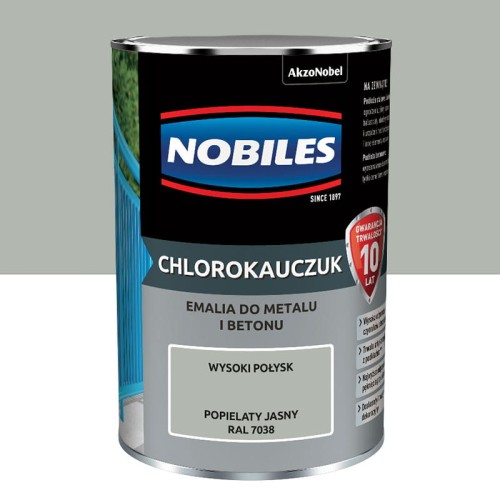 NOBILES Chlorokauczuk 0,9L popielaty jasny RAL 7038 połysk