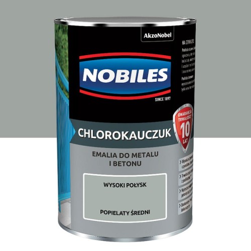 NOBILES Chlorokauczuk 0,9L popielaty średni połysk