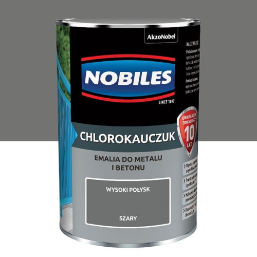 NOBILES Chlorokauczuk 0,9L szary połysk