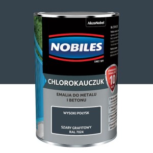 NOBILES Chlorokauczuk 0,9L szary grafitowy RAL 7024 połysk