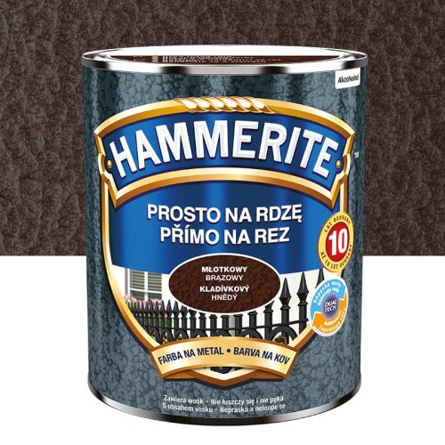 HAMMERITE Farba na rdzę Młotkowy Brązowy 0,7L