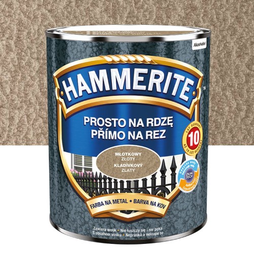 HAMMERITE Farba na rdzę Młotkowy Złoty 0,7L