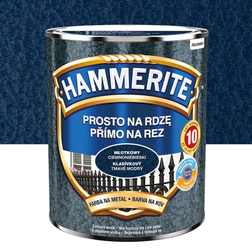 HAMMERITE Farba na rdzę Młotkowy Ciemnoniebieski 0,7L