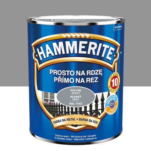 HAMMERITE Farba na rdzę Połysk Szary 0,7L