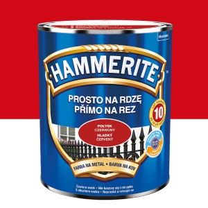 HAMMERITE Farba na rdzę Połysk Czerwony 0,7L