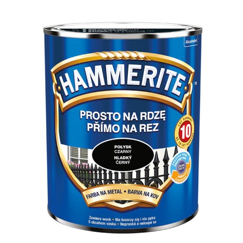 HAMMERITE Farba na rdzę Połysk Czarny 0,7L