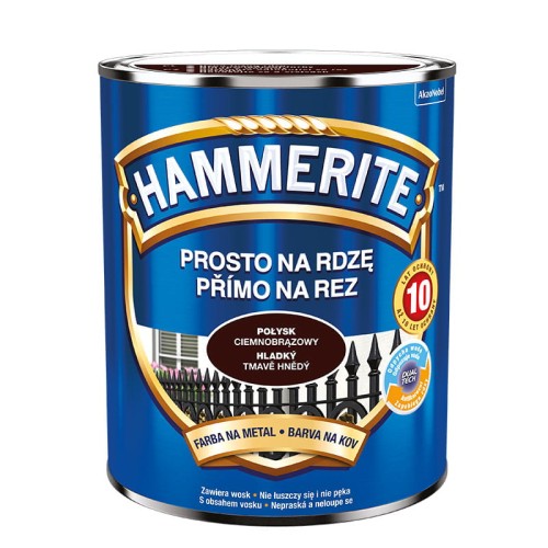 HAMMERITE Farba na rdzę Połysk Ciemnobrązowy 0,7L