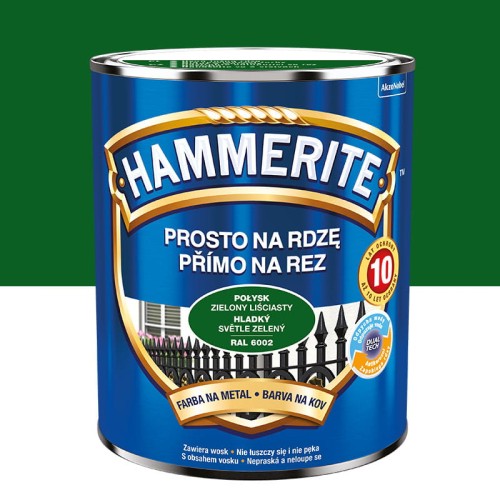 HAMMERITE Farba na rdzę Połysk Zielony Liściasty 0,7L