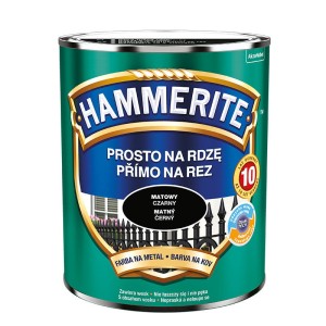HAMMERITE Farba na rdzę Matowy Czarny 0,7L