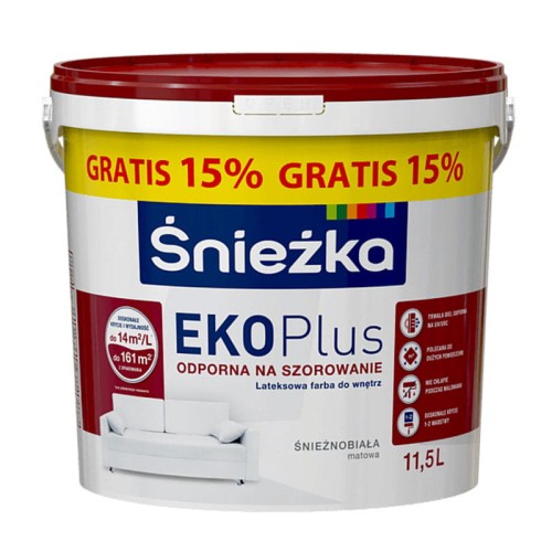 Śnieżka EKO Plus Farba lateksowa 11,5L (gratis 15%)