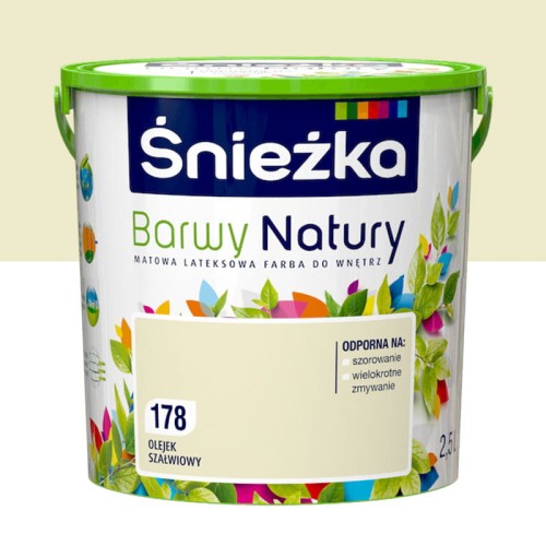 Śnieżka Lateksowa Barwy Natury 178 olejek szałwiowy 2,5L