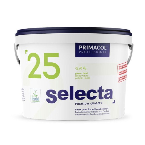 PRIMACOL Farba lateksowa Selecta 25 biała 10L