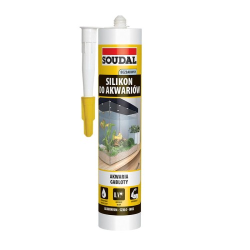 SOUDAL SILIKON DO AKWARIUM BEZBARWNY 280 ML