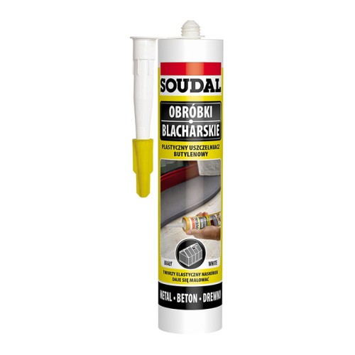 SOUDAL PLASTYCZNY USZCZELNIACZ BUTYLENOWY BIAŁY 280 ML